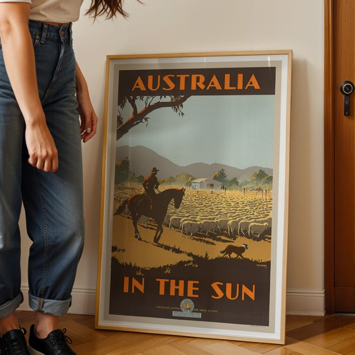 Australia In The Sun - Iconic Vintage Travel Poster by Percy Trompf