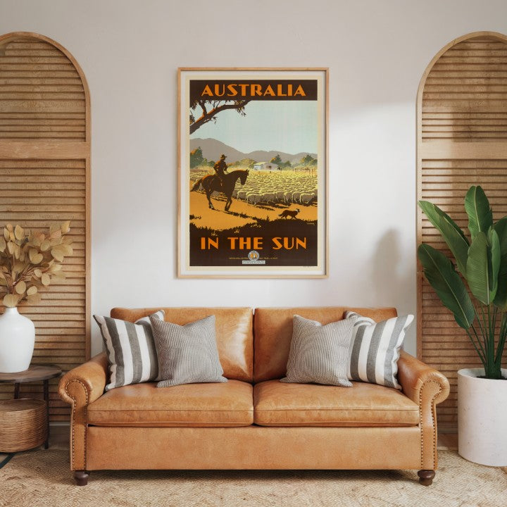 Australia In The Sun - Iconic Vintage Travel Poster by Percy Trompf
