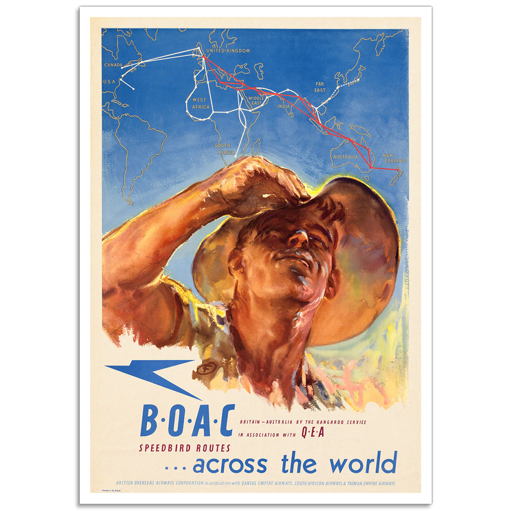 Speedbird Routes Across the World - British Overseas Airways Corporation and QANTAS