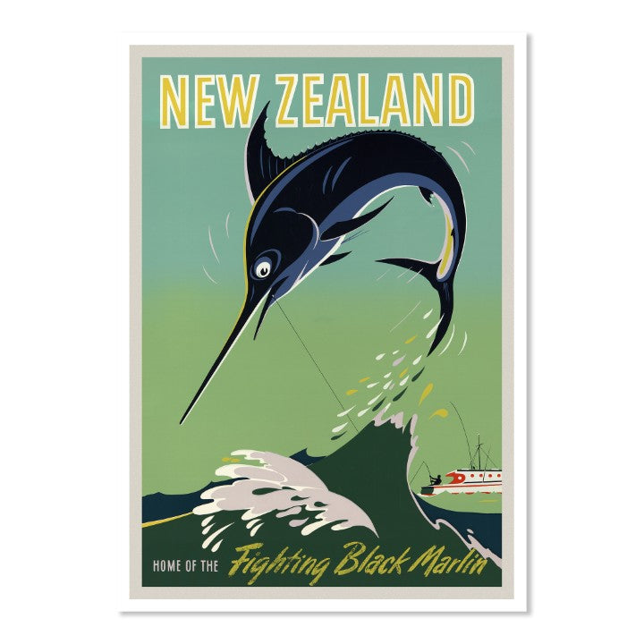 New Zealand Home of the Fighting Black Marlin