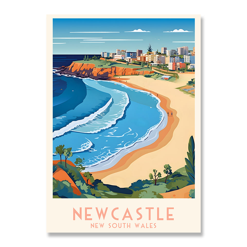 Newcastle NSW Modern Travel Poster