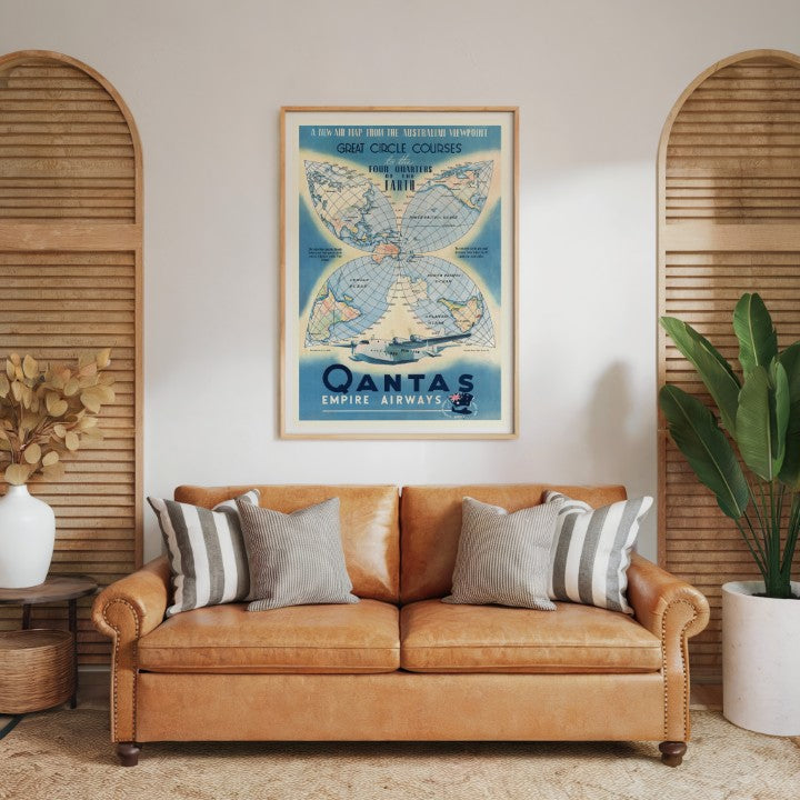 Australian Viewpoint - QANTAS - Vintage Travel Poster – Travel Posters