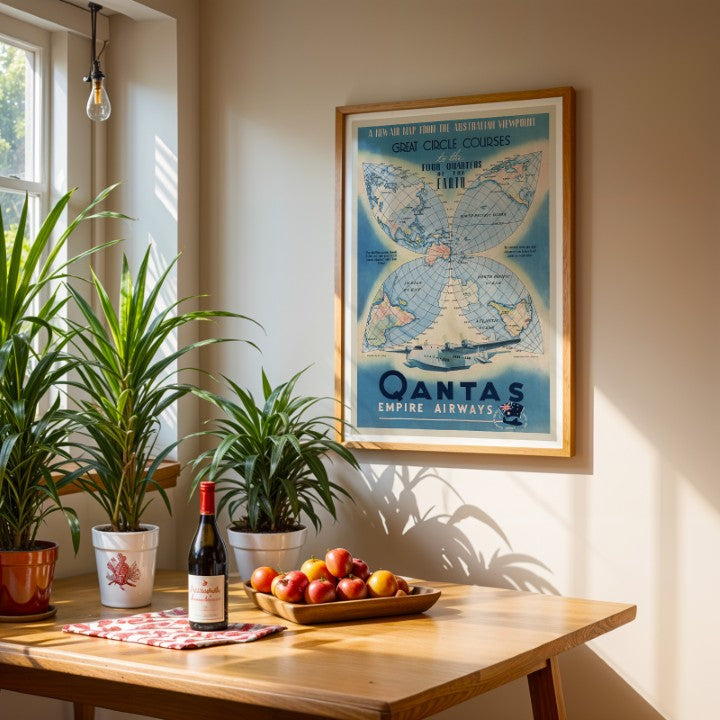 Australian Viewpoint - QANTAS - Vintage Travel Poster – Travel Posters