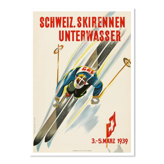 Schweiz Skirennen Unterwasser 1939