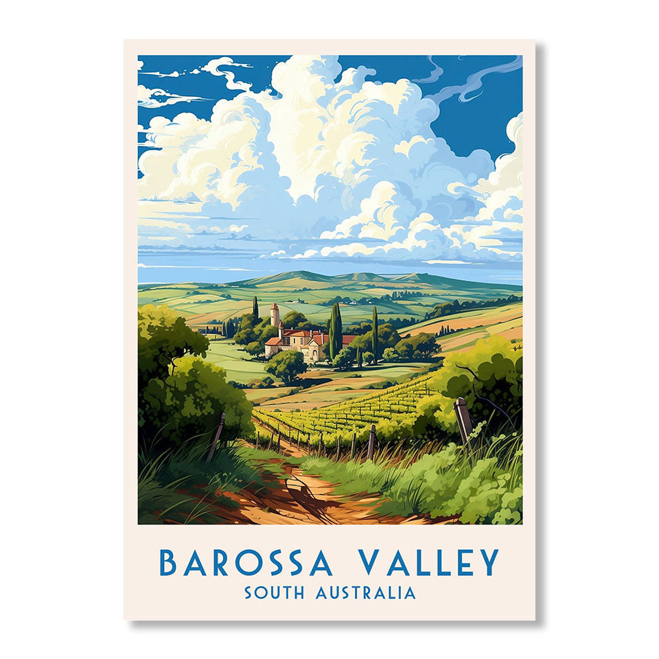 Barossa Valley South Australia Modern Travel Poster
