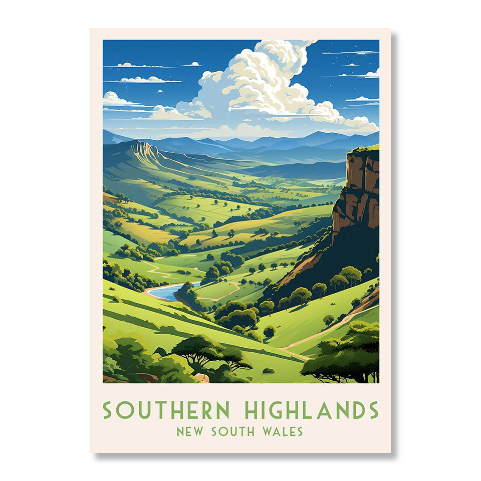 Southern Highlands NSW Modern Travel Poster